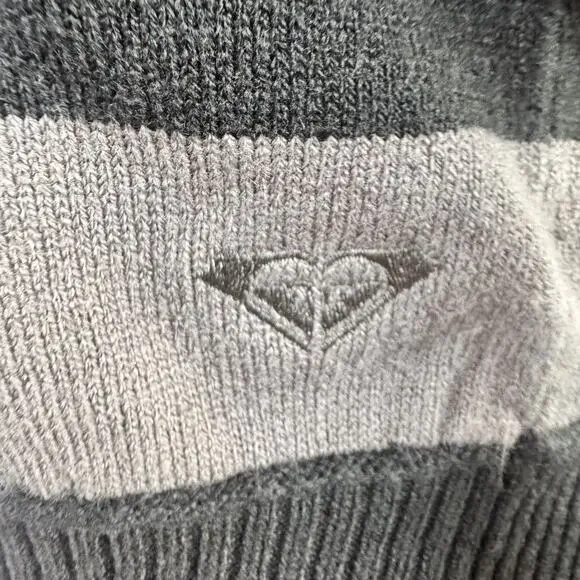 Vintage Y2K Striped Deep V Neck Sweater Ribbed Soft Girl Emo Scene Grunge M - Picture 4 of 7